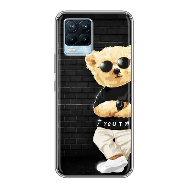Чехол с рисунком «Мишка в очках» для Realme 8 Чехол с рисунком «Мишка в очках» для Realme 8