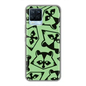 Силіконовий Чохол з Энотами на Realme 8 (Мордочки Єнота)