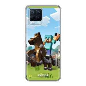 Чохли для Realme 8 (Персонажі МайнКрафт) (На коні)