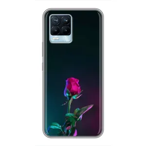 Чехлы с принтом Розочки для Realme 8 (Ночная роза)