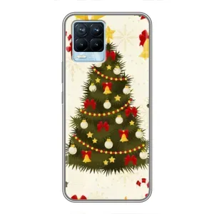 Чехол Новогодняя Елка на Realme 8 (Новогодний принт)