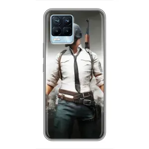 Силиконовый чехол с картинкой "Герой Pubg" на Realme 8