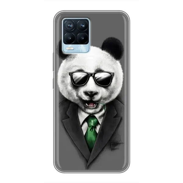 Чехол с рисунком «Панда в очках» для Realme 8 Чехол с рисунком «Панда в очках» для Realme 8