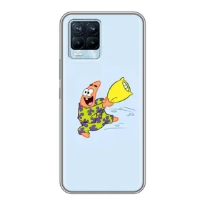 Чехлы с Патриком на Realme 8 (Патрик с подушкой)