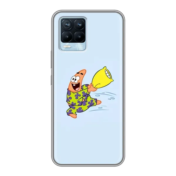 Чехол с рисунком «Патрик с подушкой» для Realme 8 Чехол с рисунком «Патрик с подушкой» для Realme 8