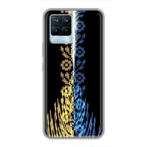 Силиконовый Чехол на Realme 8 (Патриотическая вышиванка)