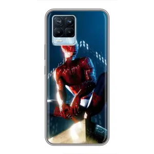 Чехол Супергерой Человека Паука на Realme 8 (Паук на доме)