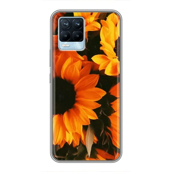 Чехол с рисунком «подсолнухи» для Realme 8 Чехол с рисунком «подсолнухи» для Realme 8