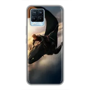 Чехол дракон Беззубик для Realme 8 (Полет Беззубика)