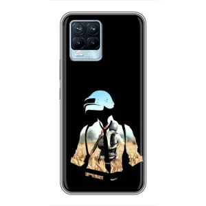 Силиконовый чехол с картинкой "Герой Pubg" на Realme 8 (Пубг мен)