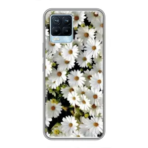 Чехол с ромашками на Realme 8 (Рамка в ромашках)