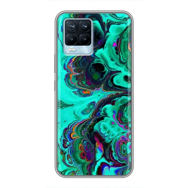 Чехол с рисунком «Салатный мрамор» для Realme 8 Чехол с рисунком «Салатный мрамор» для Realme 8