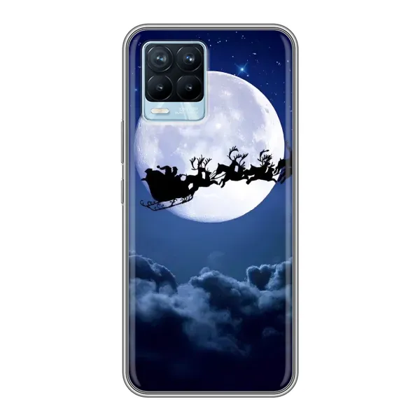 Чехол с рисунком «Санта - луна» для Realme 8