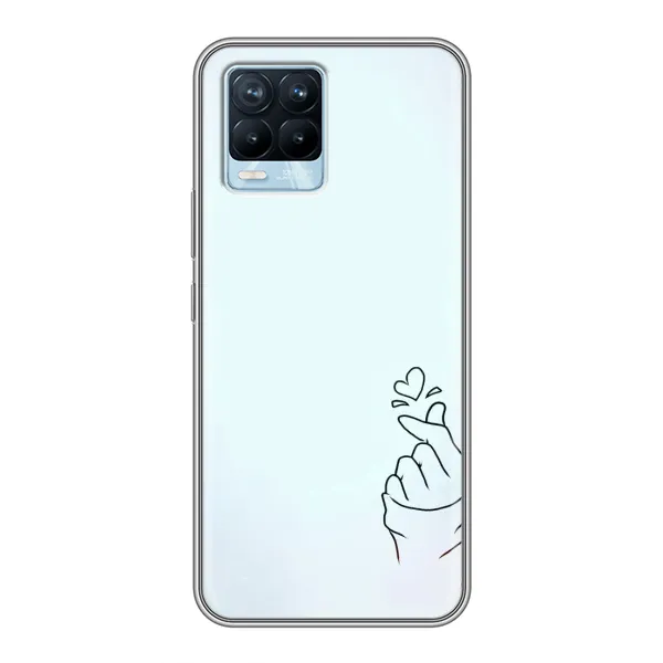 Чехол с рисунком «Сердце на голубом» для Realme 8 Чехол с рисунком «Сердце на голубом» для Realme 8