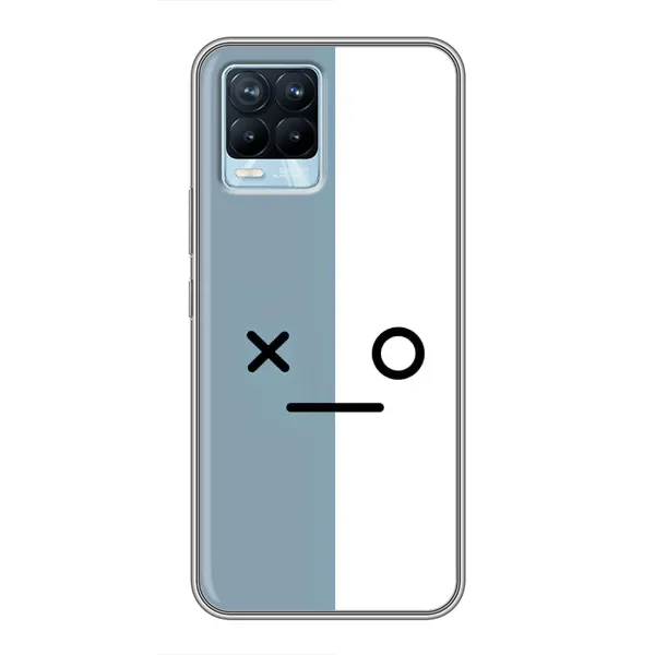 Чехол с рисунком «Серо-белый» для Realme 8