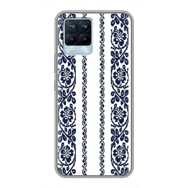 Чехол с рисунком «Синяя вышиванка» для Realme 8 Чехол с рисунком «Синяя вышиванка» для Realme 8