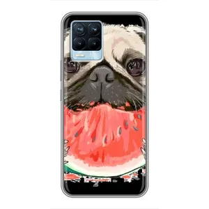 Чохол (ТПУ) Милі песики для Realme 8 (Смішний Мопс)