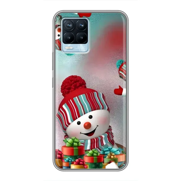 Чехол с рисунком «Снеговик в шапке» для Realme 8 Чехол с рисунком «Снеговик в шапке» для Realme 8
