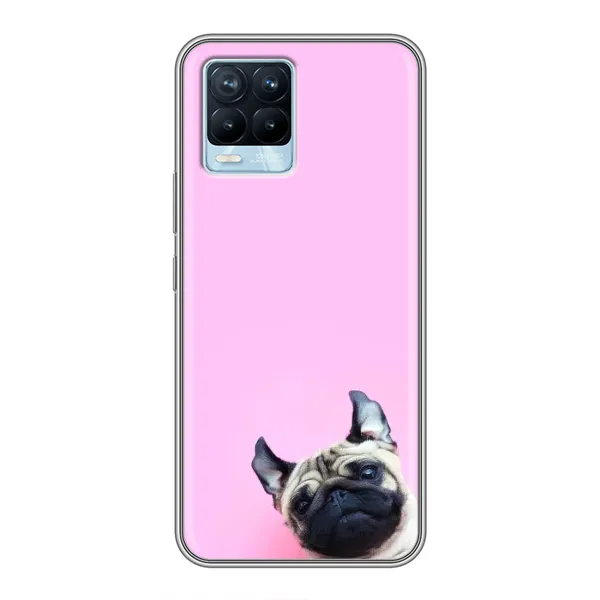 Чехол с рисунком «Собака на розовом» для Realme 8 Чехол с рисунком «Собака на розовом» для Realme 8