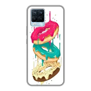 Чехол с изображением  вкусной еды для Realme 8 (Сочные пончики)