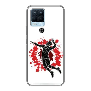 Чехлы с принтом Спортивная тематика для Realme 8 (Волейболист)