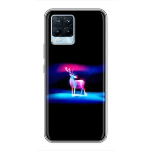 Силіконовий бампер з картинкою звірів для Realme 8 (Яскравий олень)