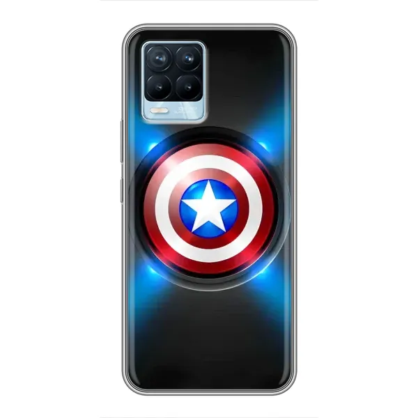 Чехол с рисунком «Яркий Щит Капитана» для Realme 8 Чехол с рисунком «Яркий Щит Капитана» для Realme 8