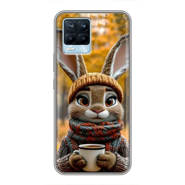 Чехол с рисунком «Зайчик с кофе» для Realme 8 Чехол с рисунком «Зайчик с кофе» для Realme 8