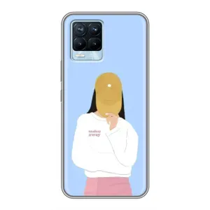 Силиконовый Чехол на Realme 8 с картинкой Стильных Девушек (Желтая кепка)