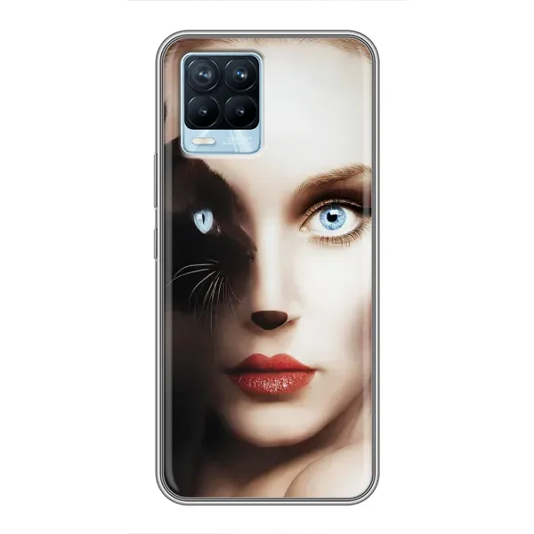 Чехол с рисунком «Женщина кошка» для Realme 8 Чехол с рисунком «Женщина кошка» для Realme 8