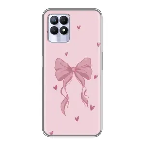 Чохол банти для Realme 8i (Бант на рожевому)
