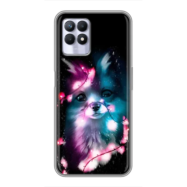 Чехол с рисунком «Черная Лиса» для Realme 8i Чехол с рисунком «Черная Лиса» для Realme 8i