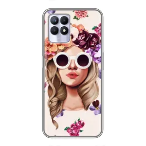 Чехол с картинкой Модные Девчонки Realme 8i (Девушка в очках)