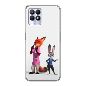 Силиконовый чехол с принтом Зоотрополіс для Realme 8i (Джуди и Ник)