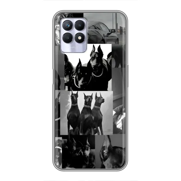 Чехол с рисунком «Коллаж Доберман» для Realme 8i Чехол с рисунком «Коллаж Доберман» для Realme 8i