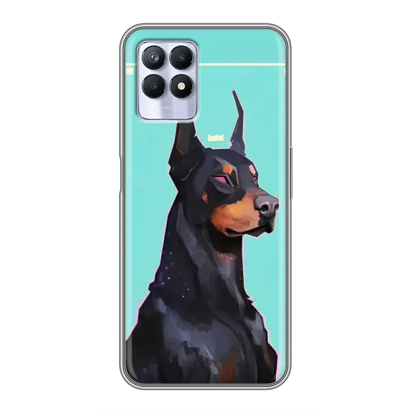 Чехол с рисунком «Король доберман» для Realme 8i Чехол с рисунком «Король доберман» для Realme 8i