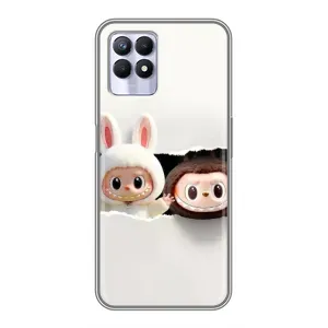 Чехол с принтом Лабубу для Realme 8i (Фигурки Labubu)