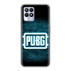 Чохол (TPU) з картинкою "Лого Пабг" на Реалмі 8i (Лого PUBG)