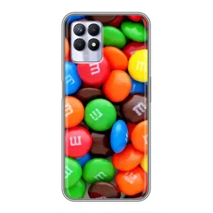 Чохол з зображенням смачної їжі для Realme 8i (Різнокольорові M&M'S)