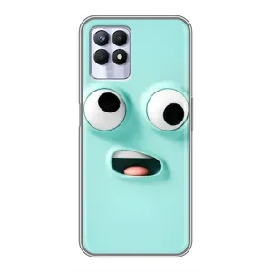 Чохли (ТПУ) (смішні стікери) для Realme 8i (Кумедне м'ятне обличчя)