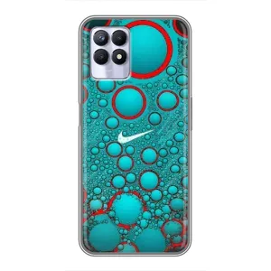 Силиконовый Чехол на Realme 8i с картинкой Nike (Найк зеленый)
