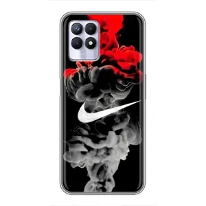 Силиконовый Чехол на Realme 8i с картинкой Nike (Nike дым)