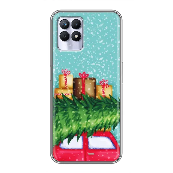 Чехол с рисунком «Новогодние подарки» для Realme 8i