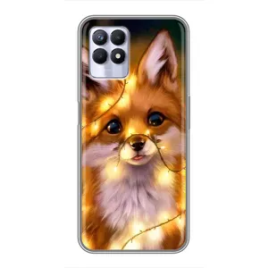 Чехол с Лисичкой для Realme 8i (Новогодний лисенок)