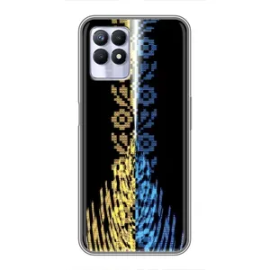 Силиконовый Чехол на Realme 8i (Патриотическая вышиванка)