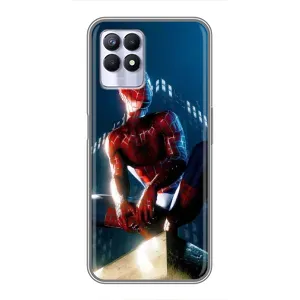 Чехол Супергерой Человека Паука на Realme 8i (Паук на доме)