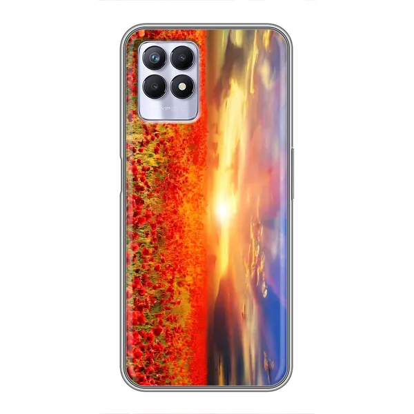 Чехол с рисунком «Поле тюльпанов» для Realme 8i