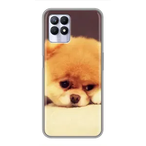 Чехол (ТПУ) Милые собачки для Realme 8i (Померанский шпиц)