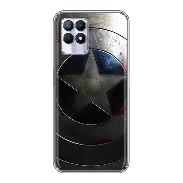 Чехол с рисунком «Ретро Щит Капитана» для Realme 8i Чехол с рисунком «Ретро Щит Капитана» для Realme 8i