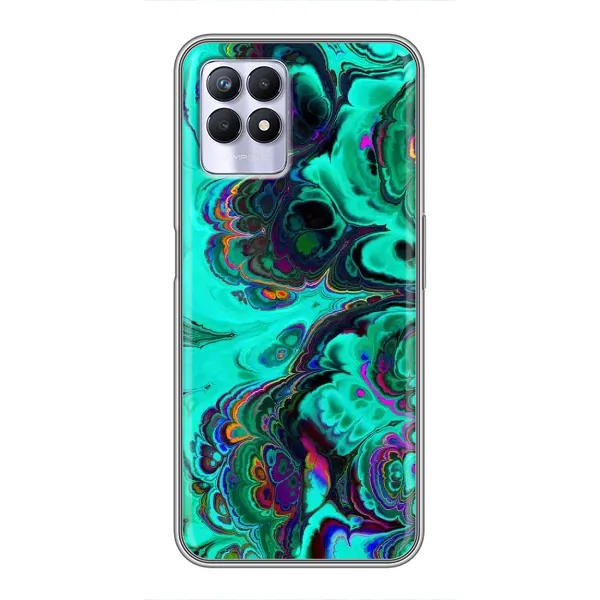 Чехол с рисунком «Салатный мрамор» для Realme 8i Чехол с рисунком «Салатный мрамор» для Realme 8i